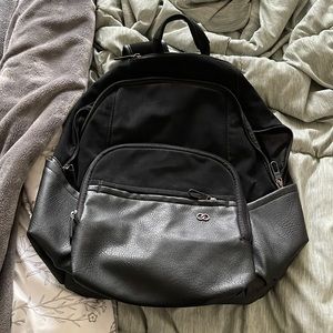 Calia suede and leather backpack